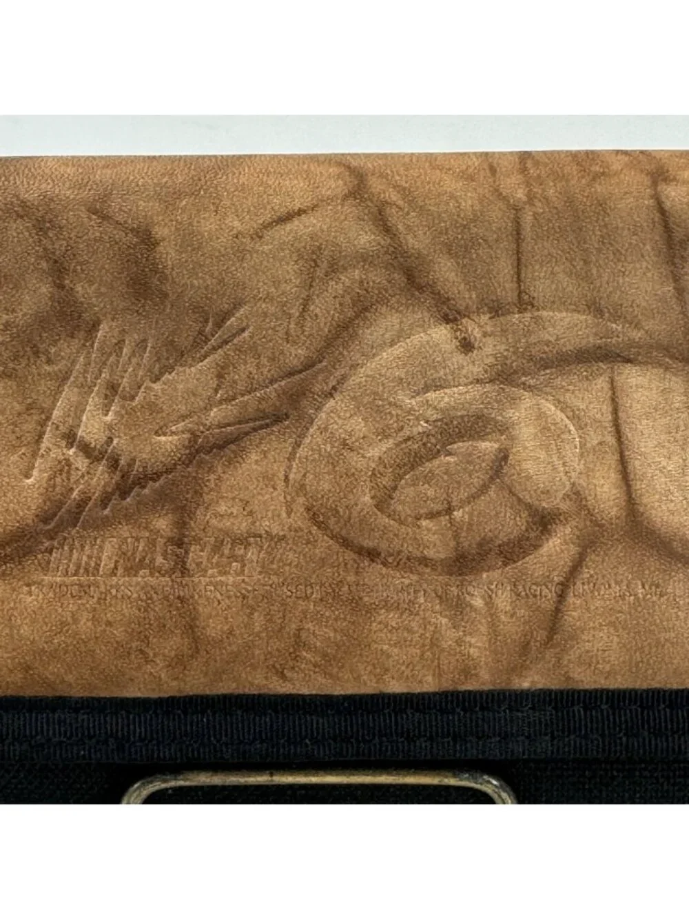 Vintage NASCAR #6 Mark Martin Leather Nylon Trifold Wallet Hook Loop Closure